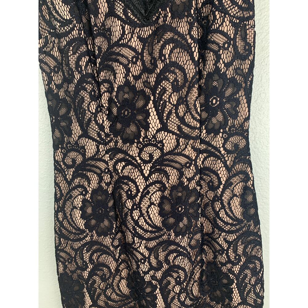 Dolce Vita Abrianna Stretch Floral Lace Mini Dress Womens XS Noir Black Short - Picture 7 of 13
